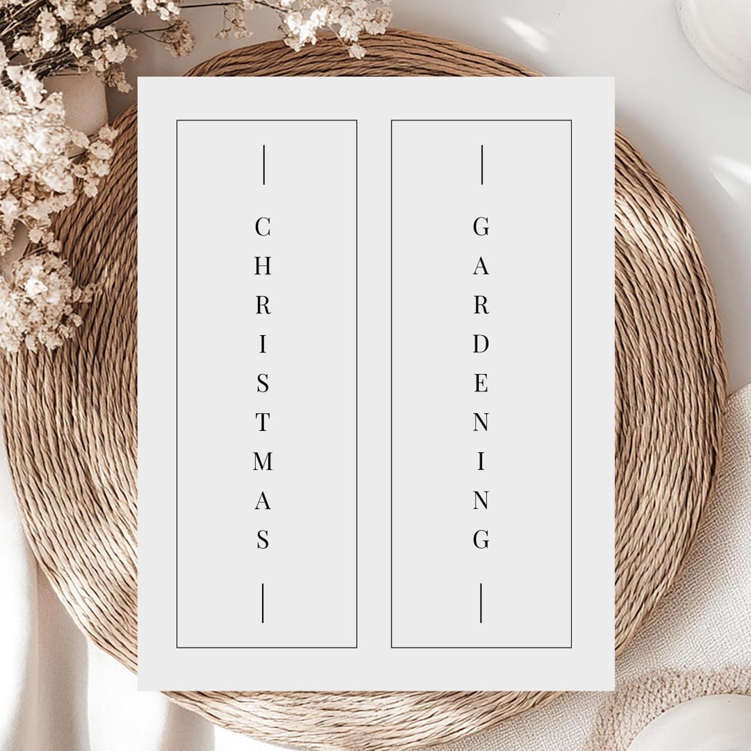 Printable Vertical Labeks 3.25 X 9.5 Inch | US Letter + A4 | Large Storage Labels | Vertical ...