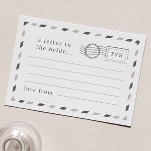 Briefe an die Braut Karten | Bearbeitbare Buchstaben Karte | Printable Bride to Be Letter | Geschenk an die Braut | Druckbare Miniatur Postkarten Set