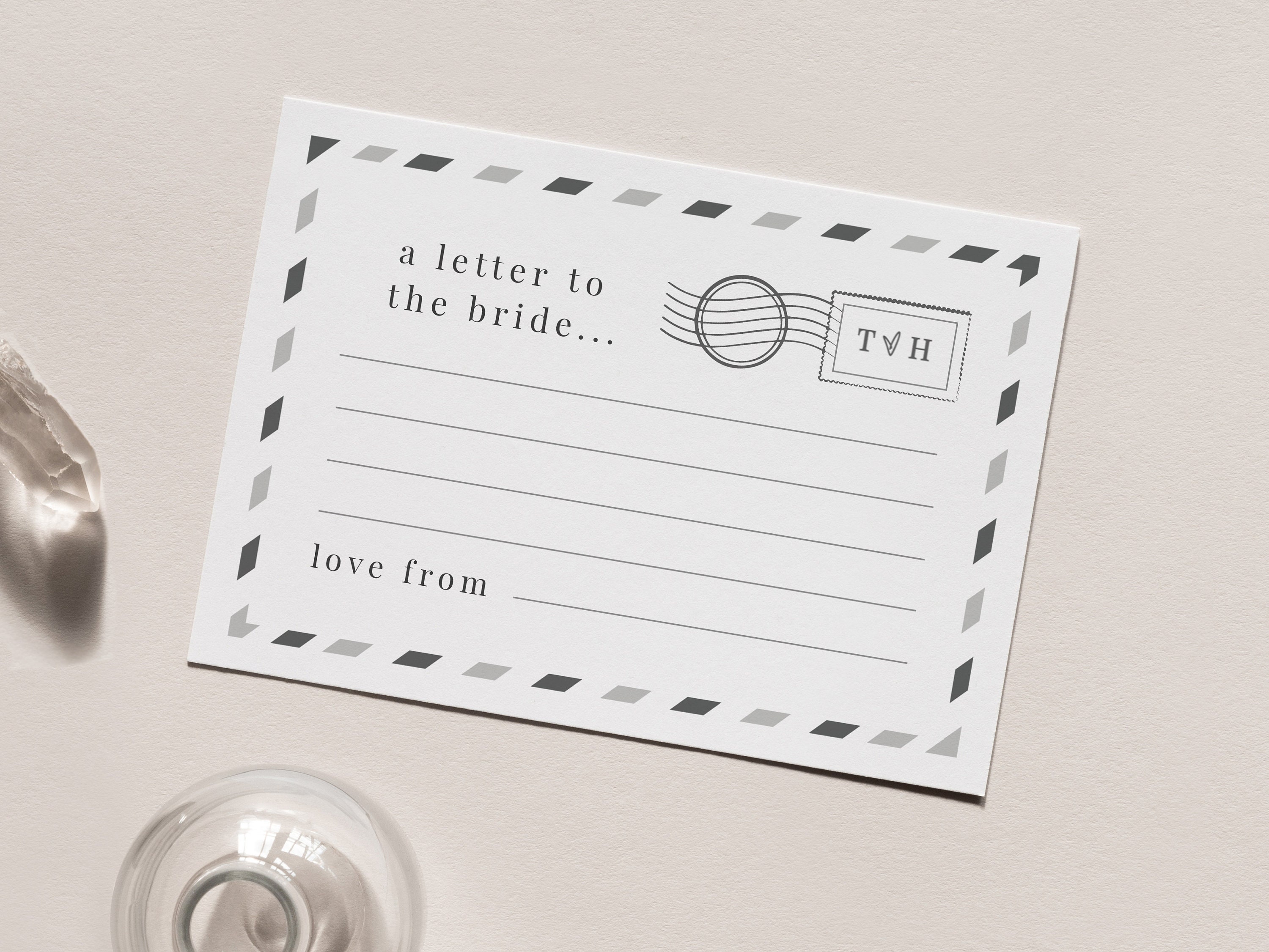 Letters to the Bride Cards | Editable Letters Card | Printable