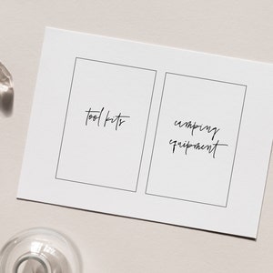 4 x 6 inch | US Letter | Portrait Labels | Editable Storage Labels | Large Printable Labels