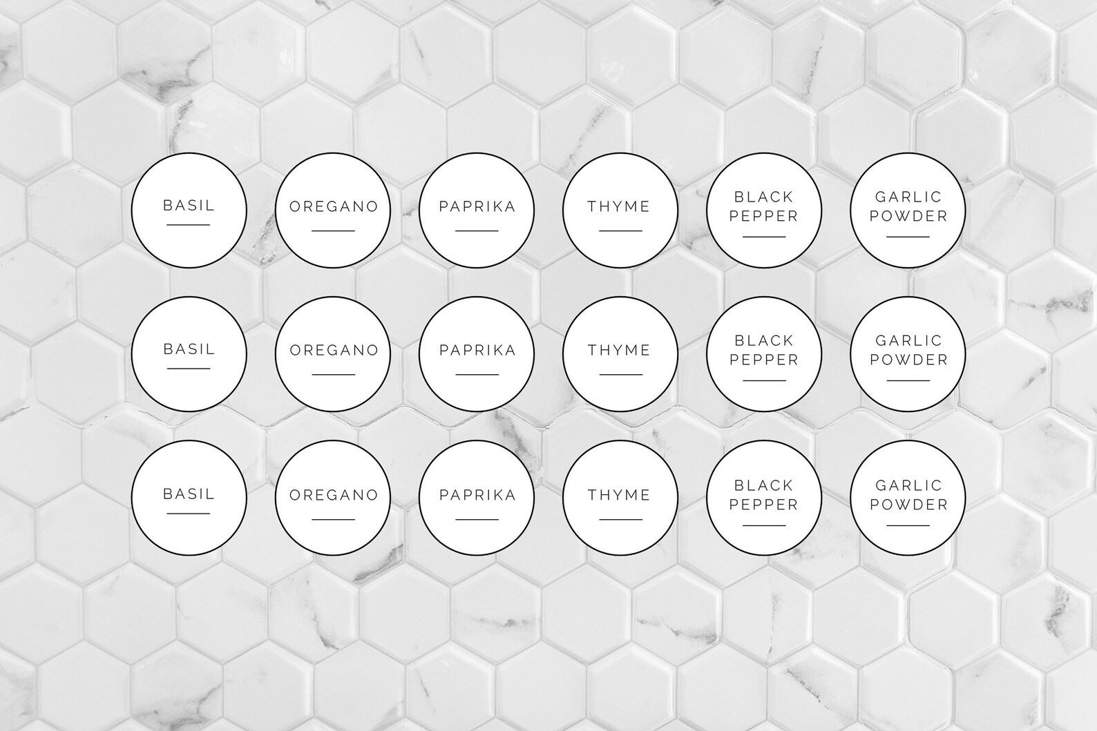 1 Inch US Letter Editable Pantry Labels Round Label - Etsy