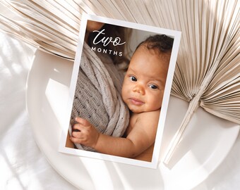 Babys First Year Photos, First Birthday, Calligraphy Photo Banner, Month By Month, 12 Month Photo Banner, Printable Photo Banner