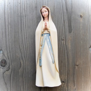 Our Lady of Lourdes Wooden Statue ornament decoration, Virgin Mary statue, Life size Saint Sacred religious statues, church supplies