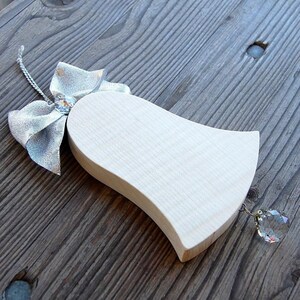 Wooden Traditional Bell Wooden Bell with Crystal Wall Window Decoration Ornament Suncatcher