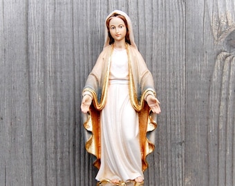 Our Lady of Grace Holzstatue, handgeschnitztes Ahorn, katholisches Geschenk