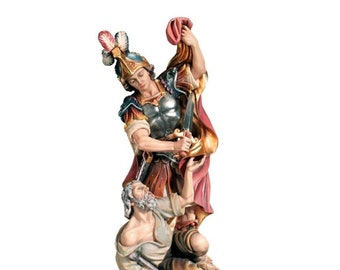 Hand-Painted Saint Martin Maple Wood Statue, Religious Gift