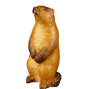 Marmot standing Wooden decor,Wooden statue,Wooden gifts,Woodcarving,Carving gifts,Original gifts,Unique gifts,Wooden animals, Lovers animal