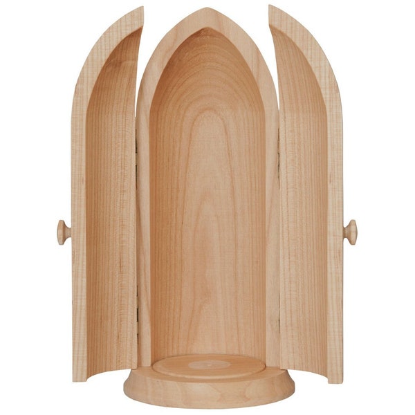 Niche pour statues, décoration en bois, ornement en bois, décoration catholique, décoration chrétienne, cadeau religieux, niche en bois