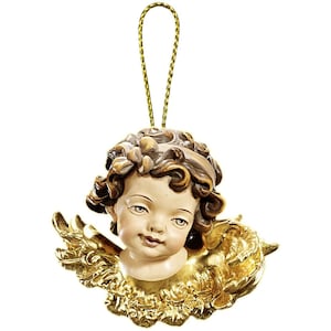 Angel head looking left - Christmas decoration, Christmas gifts, Christmas ornaments, Wooden decoration, Wooden gifts, Original gifts