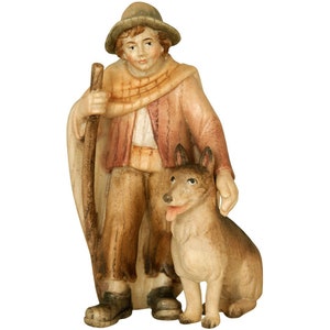 Shepherd boy with dog - Morning Star Shepherd boy with dog-Wooden Decoration, Wooden Figurines, Christmas Decoration, Nativity