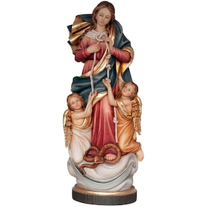 Virgen María Desatadora de Nudos - Estatua religiosa católica, Decoración religiosa, Decoración de madera, Regalos de madera, Regalos para cristianos