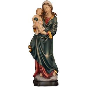 Virgin Mary and Jesus statue Baroque -Wooden Decoration, Wooden Statue, Religious Catholic Christians Gifts, Religious Catholic