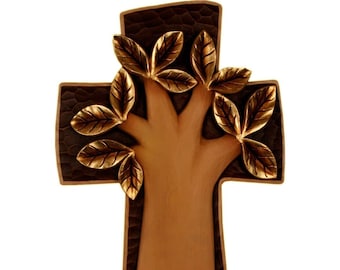 Tree of Life Wooden Wall Cross, Christian Catholic Gift