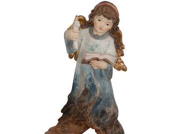 Hand Carved Root Wood Angel Statue – Religious Home Decor