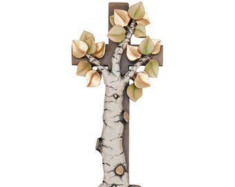Tree of Life Wooden Wall Cross, Catholic Christian Gift