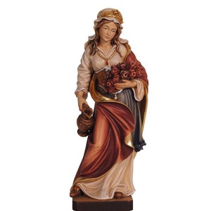 St. Elizabeth roses and jug Wooden statue, Life size religious statues, Religious Catholic Christian gifts,church supplies, Christian gifts
