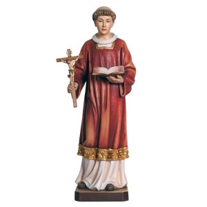 St. Aloysius Wooden Statue, Life size Saint Religious Statues Sculptures,Church supplies,Religious Catholic christian gifts,
