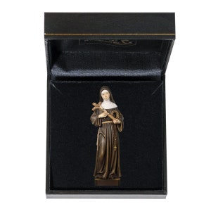 St. Rita with case Wooden statue, Life size Saint Sacred Religious Statues Sculptures,Church supplies, Religious Catholic decoration