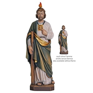 St. Jude Holzstatue, lebensgroße Heilige Religiöse Statuen Skulpturen, Kirchenbedarf, Religiöse katholische christliche Geschenke,