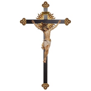 Corpus Siena with halo-cross baroque with shine Baroque crucifix with shine Corpus Siena with halo Wall Cross Catholic Christian Religious