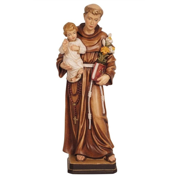 St. Anthony with Child Wooden Statue, Life size Saint Religious Statues Sculptures,Church supplies,Religious Catholic christian gifts,