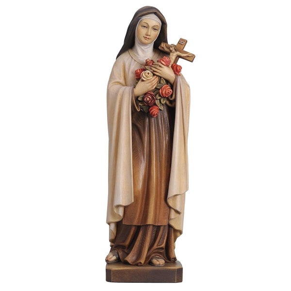 St. Theresa van Lisieux houten beeld, levensgrote religieuze beelden, religieuze katholieke christelijke geschenken, kerkbenodigdheden, christelijke geschenken