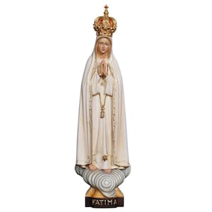Our Lady of Fatima with crown wooden statue, Life size religious statues, Religious Catholic Christian gifts,church supplies, Christian