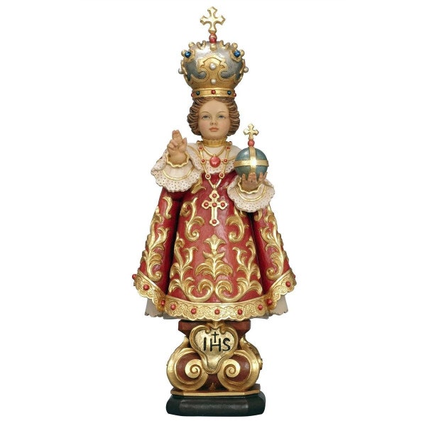 Kind von Prag Holzstatue, lebensgroße Heilige Religiöse Statuen Skulpturen, Kirchenbedarf, Religiöse katholische christliche Geschenke,