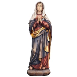 Statue en bois de Notre-Dame des Douleurs, statues religieuses grandeur nature, cadeaux religieux catholiques chrétiens, fournitures d&#39;église, cadeaux chrétiens