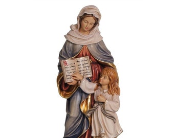 Statue Sainte Anne en bois, statues religieuses grandeur nature, cadeaux religieux catholiques chrétiens, fournitures d'église, cadeaux chrétiens