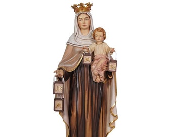 Our Lady of Mount Carmel wooden statue, Life size religious statues, Religious Catholic Christian gifts,church supplies, Christian gifts