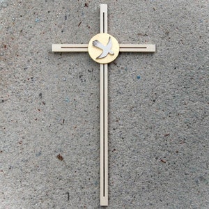 Confirmation Wall Cross with Golden Dove Confirmation Wall Cross with Dove, Confirmation gifts, Church Supplies, Religious gifts, Catholic