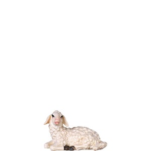 Lying lamb - dolomite Religious gift, Church supplies, Christian gift, Catholic Gifs, Christmas decoration, Nativity figurines Christmas