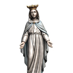Our Lady of Grace with crown - Religious gifts, Catholic gifts, Gifts of Christians, Gifts for catholic, Wooden decoration, Wooden gifts