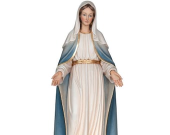 Nuestra Señora de Gracia - Estatua religiosa, Regalos religiosos, Regalos católicos, Decoración de madera, Regalos de madera, Estatua de madera,
