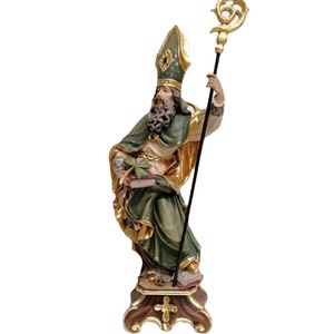 Saint Patrick Wooden decoration, Wooden gifts, Wooden statue, Religious decoration, Religious gifts, Religious statue