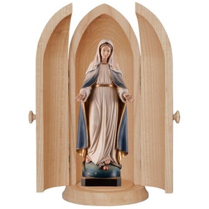 Our Lady of Grace in Niche - Statue religieuse, Statue catholique, Décoration religieuse, Fournitures d'église, Décoration d'église, Décoration en bois