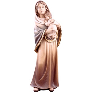 Estatua de madera de la Virgen María con el Niño (Ferruzzi), regalos, estatua de la Virgen María, regalos religiosos católicos cristianos, estatuas religiosas de tamaño natural