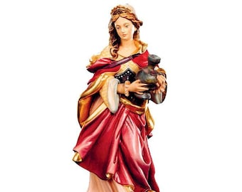 Saint Magdalene Wooden Statue, Life size Saint Sacred Religious Statues Sculptures, Church supplies