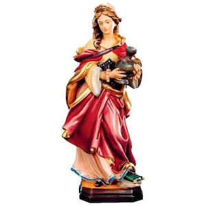 Saint Magdalene Wooden Statue, Life size Saint Sacred Religious Statues Sculptures, Church supplies