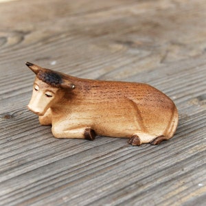 Ox for Nativity - romanesque Nativity Animals – Ox, Nativity Figurines, Nativity Set, Religious Catholic Christian Gifts, Church supplies,