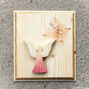 Angel with Butterfly Wooden Picture
