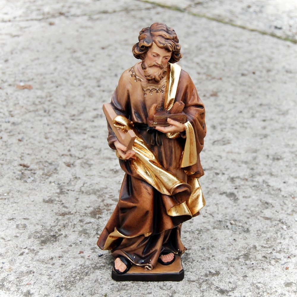 Saint Joseph the Worker Wooden Statue Life size Saint Etsy