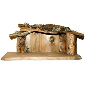 Wooden Root Nativity Stable (ws) Wooden Nativity Stable