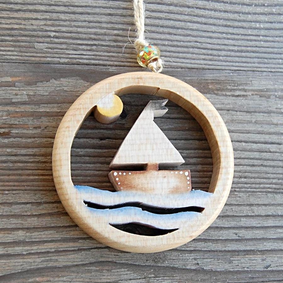 Ship Decora Wooden Ship Decoration - Etsy
