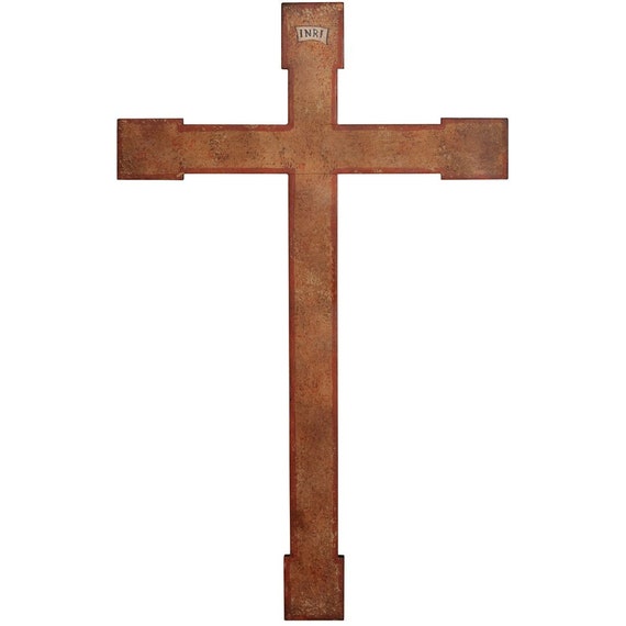 Romanisches Kreuz Holz dekor, Holzkreuz, religiöse katholische