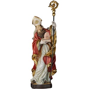 Saint Ambrose with book and beehive Wooden statue, Religious Statues, Catolic Statues, Church supplies, Catholic supplies, Original gifts,