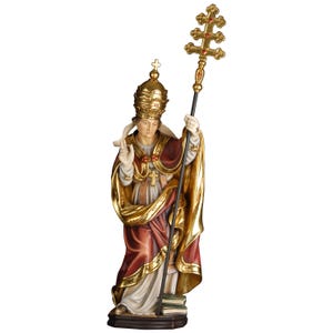 Saint Leo I the Great, Pope and teacher of the Church Wooden statue, Religious Statues, Catolic Statues, Church supplies, Catholic supplies,