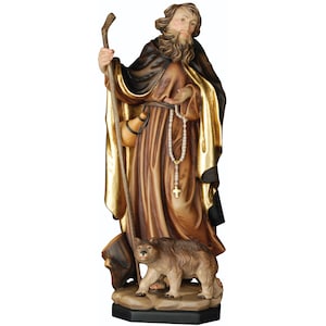Saint Romedius with bear Wooden statue, Religious Statues, Catolic Statues, Church supplies, Catholic supplies, Original gifts, Saint