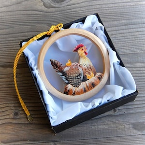 Hen with Chicks Wall Hanging Hen with Chicks Wall Picture